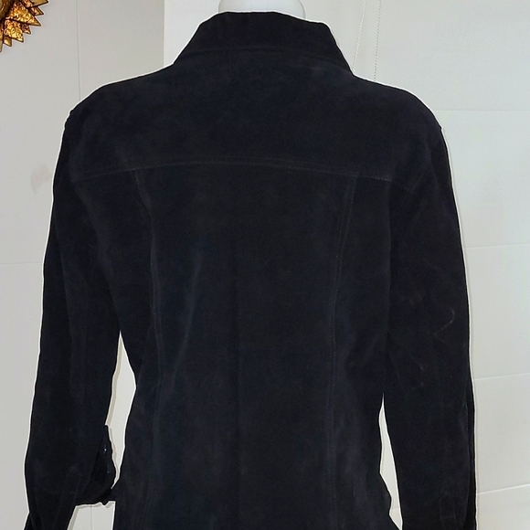 Black Suede Shirt Jacket Size Large AMI - Picture 4 of 6